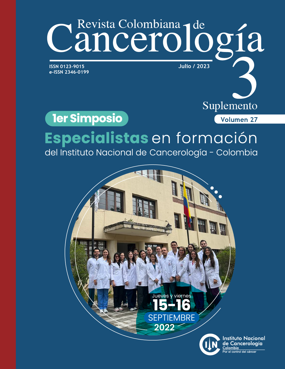 					Ver Vol. 27 Núm. Supl. 3 (2023): 1er Simposio Especialistas en Formación del Instituto Nacional de Cancerología - Colombia
				